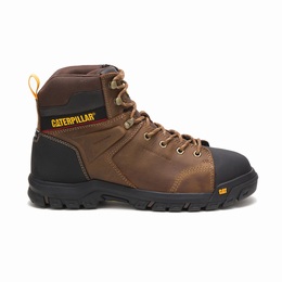 Caterpillar Wellspring Metatarsal Guard Steel Toe Work Férfi Bakancs Barna, HU-A030